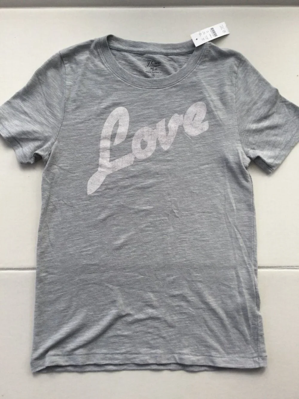 J.Crew LOVE graphic t-shirt Sz XS New with tag